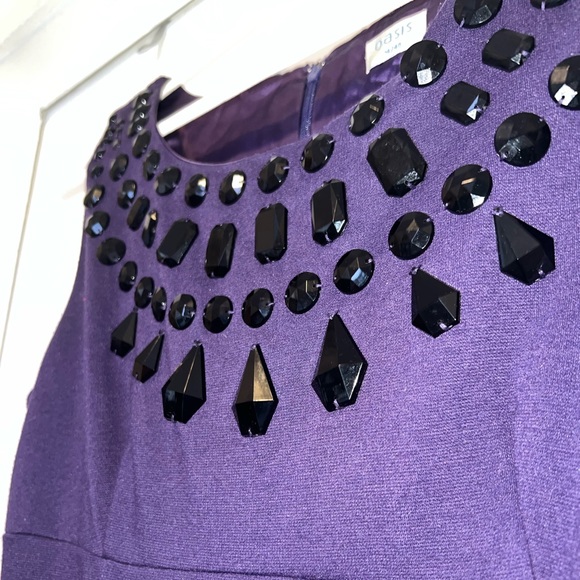 OASIS Bodycon Midi Dress with Gem Details - Picture 3 of 3